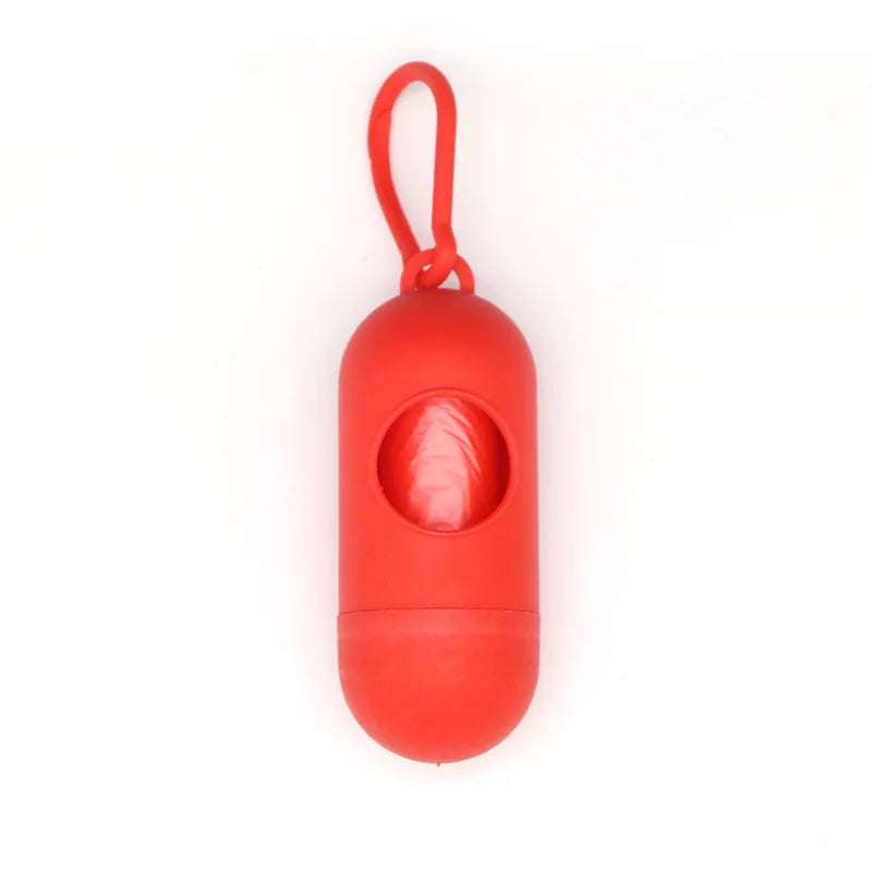 Capsule-Shaped Dog Waste Bag Dispenser with Clip