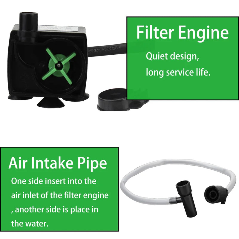 Pompe de filtre submersible pour aquarium avec éponge