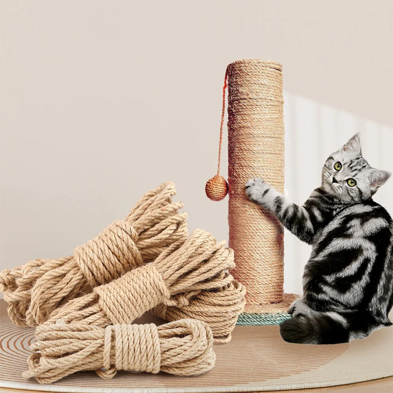 Corde de sisal naturel pour arbres à chats et poteaux à griffer