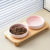 Elevated Ceramic Cat & Dog Bowl with Stand – 2-in-1 Food and Water Feeder