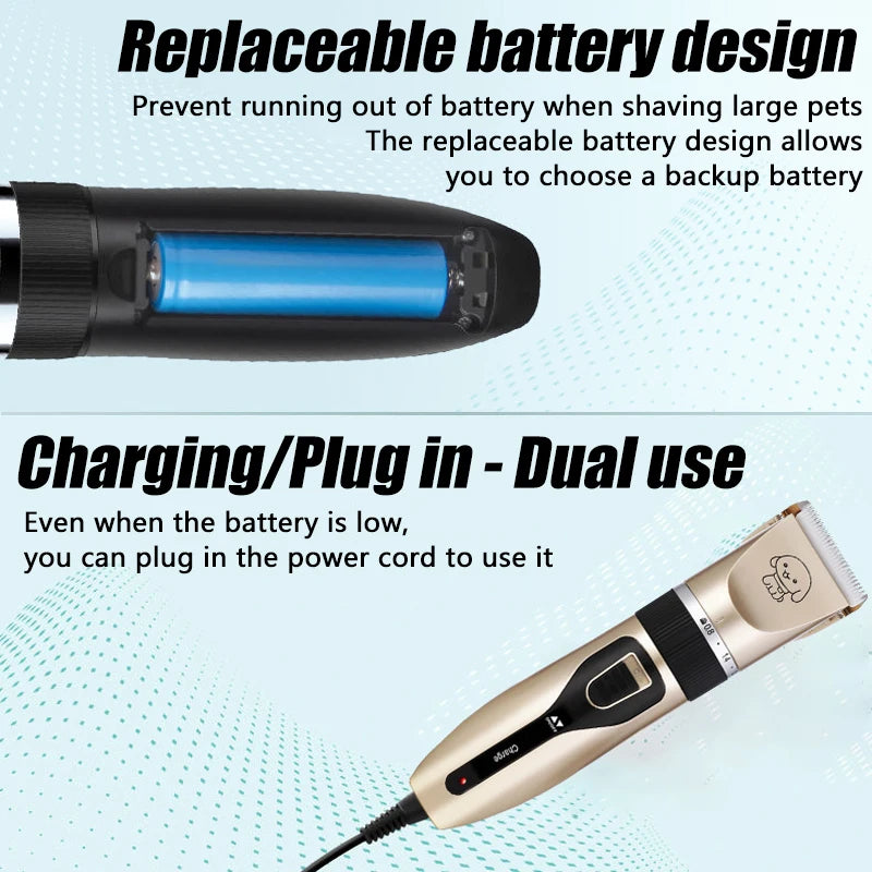 Cordless Rechargeable Pet Grooming Clipper