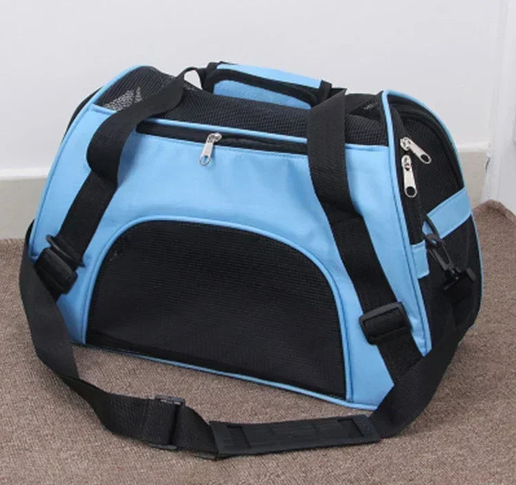 Portable Mesh Pet Carrier Bag for Cats & Small Dogs