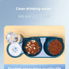 Bol d'alimentation incliné ergonomique pour chat avec distributeur d'eau par gravité