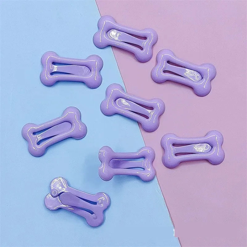 Bone-Shaped Pet Hair Clips for Dogs and Cats