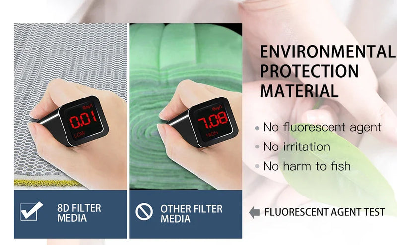 8-stufiger Aquarium-Schwammfilter mit Denitrifizierer