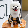 Plaid Fleece Pet Hoodie with Zipper Pocket