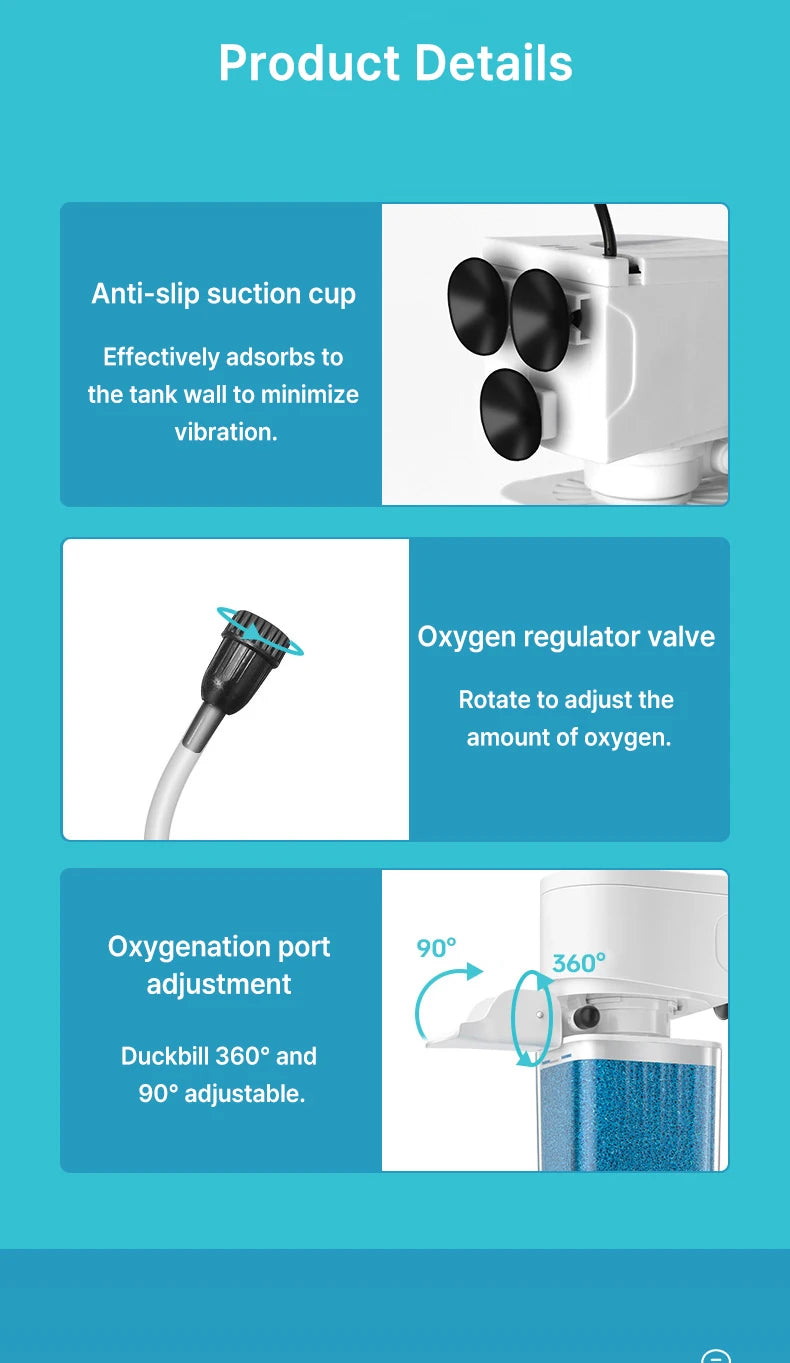 Pompe de filtre submersible pour aquarium