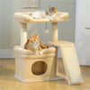 Compact Cat Tree Tower with Sisal Scratching Posts and Cozy Perches