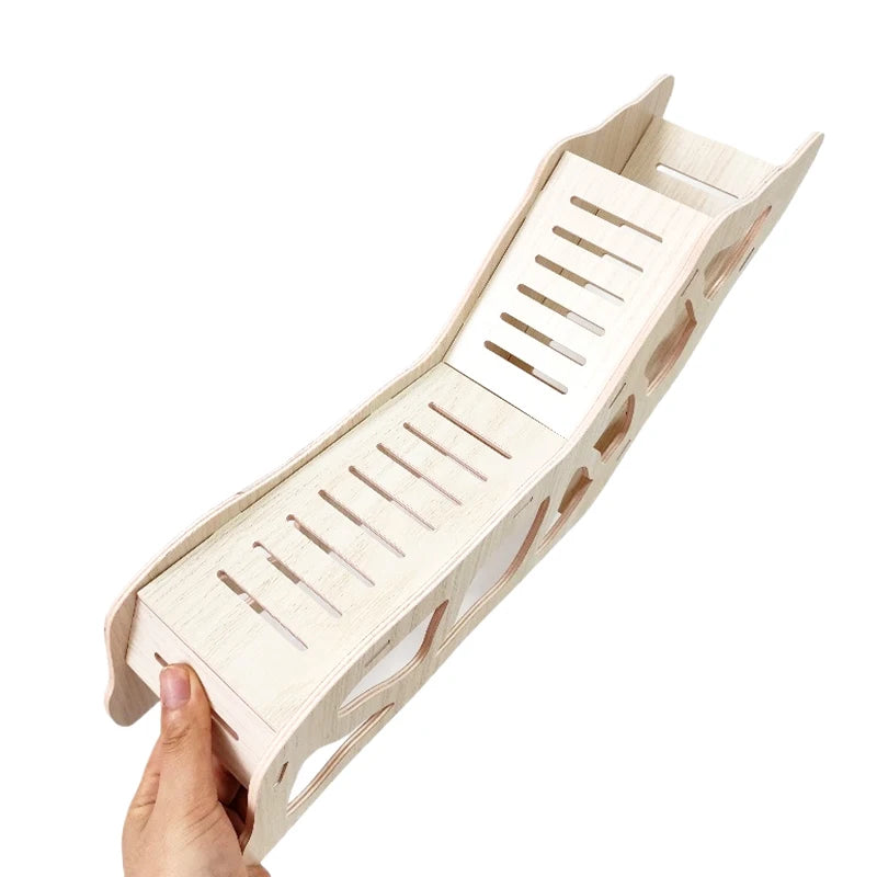 Hamster Wooden Hideout Cave with Peekaboo Design