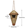 Handwoven Natural Grass Hanging Bird Nest for Small Birds