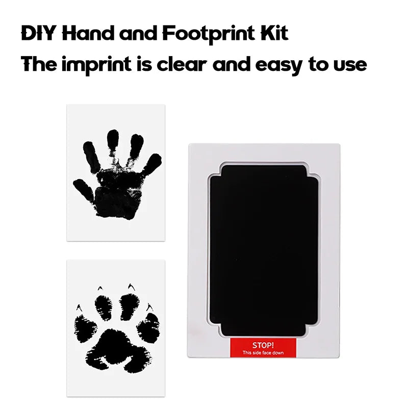 Non-Toxic Baby Handprint & Footprint Ink Pad Kit for Family Keepsakes