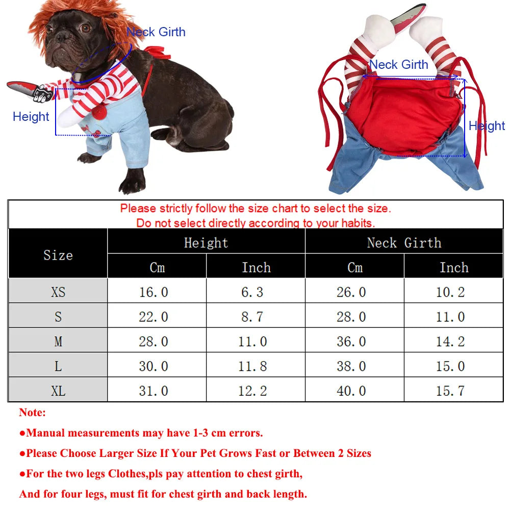 Funny Knife-Holding Pet Costume for Small & Medium Dogs