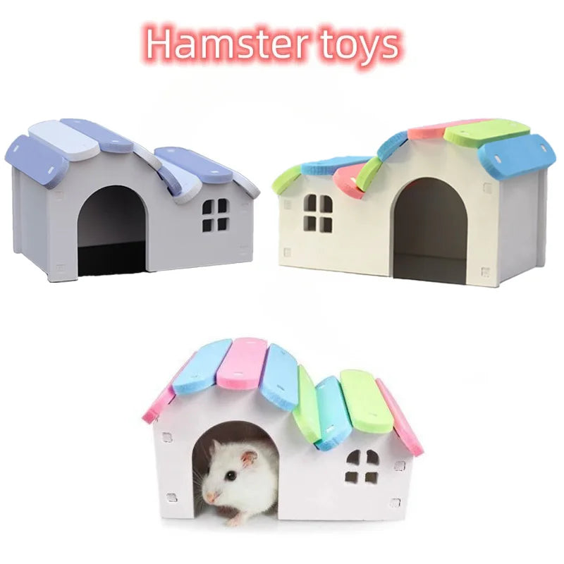 Refuge en Bois Arc-en-ciel pour Petits Animaux