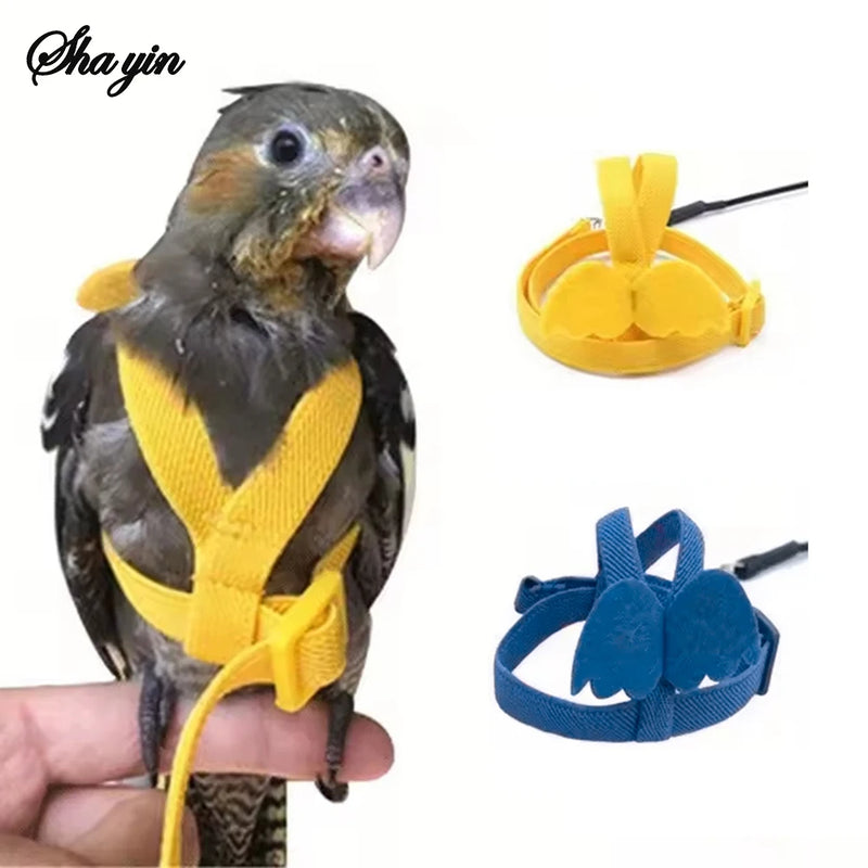 Verstellbares Papageiengeschirr mit Leine