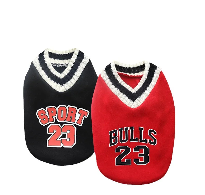 Classic Cotton Knit Dog Sweater for Small & Medium Breeds