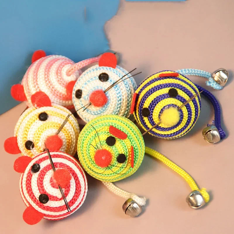 Nylon Rope Cat Toy with Bell