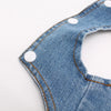 Classic Denim Dog Jacket with Harness and Leash Ring