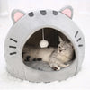 Warm Cat Bed Cave with Cushion and Pet House