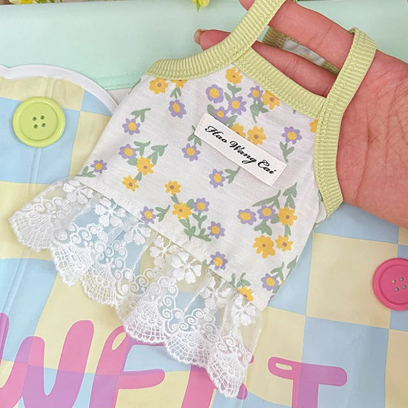 Vestido Floral de Encaje para Mascotas