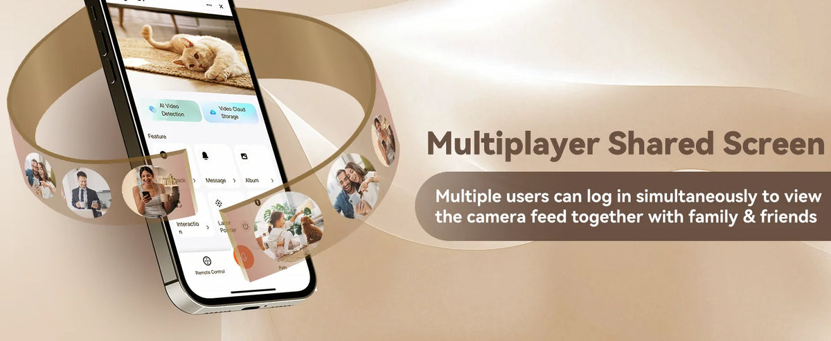 Smart Pet Robot Camera with 360° Movement and Two-Way Audio