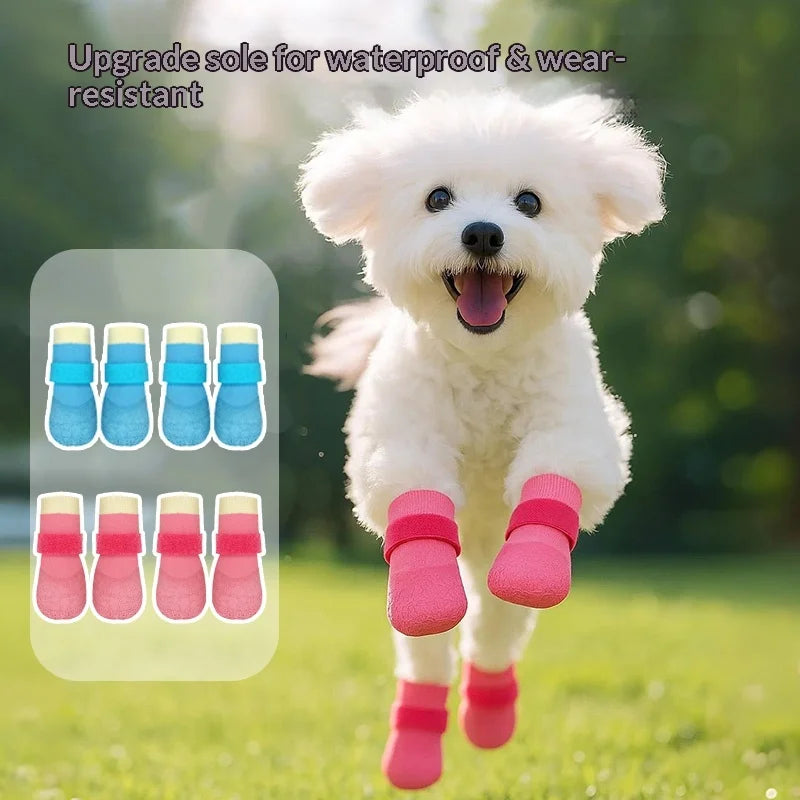 Waterproof Dog Boots with Anti-Slip Soles for Small Breeds