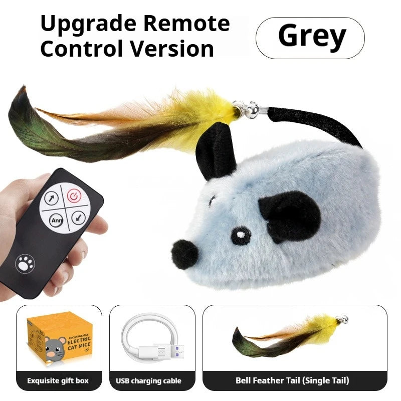 Interactive Motion-Activated Cat Toy Mouse with Squeaky Sounds