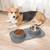 Cuenco para Mascotas de Acero Inoxidable con Base Antideslizante