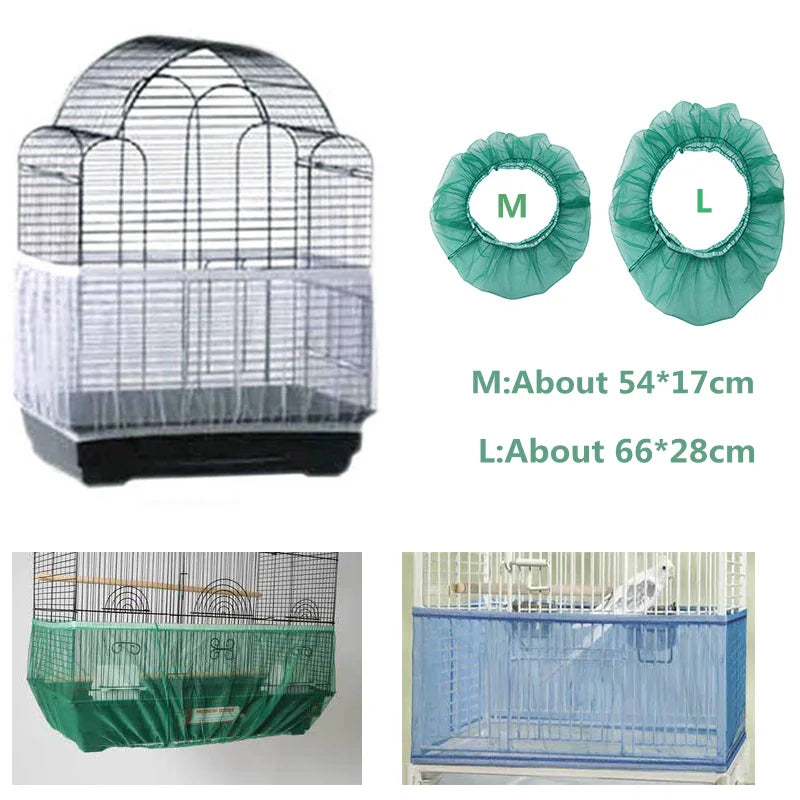 Breathable Nylon Mesh Bird Cage Seed Catcher