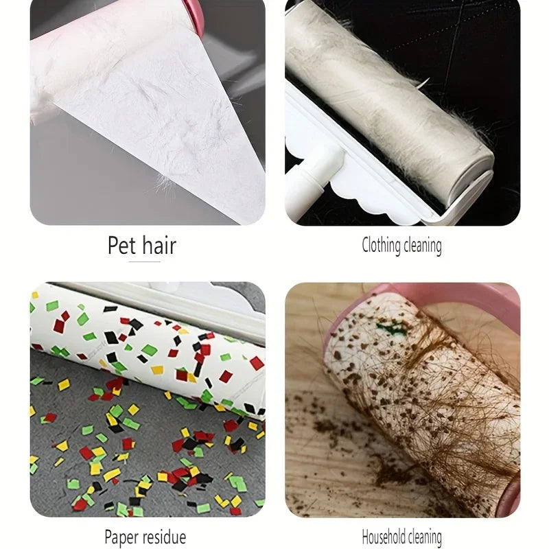 Extra-Sticky Pet Hair Lint Roller with Refillable Sheets
