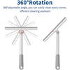 360° Rotating Shower Squeegee with Silicone Holder