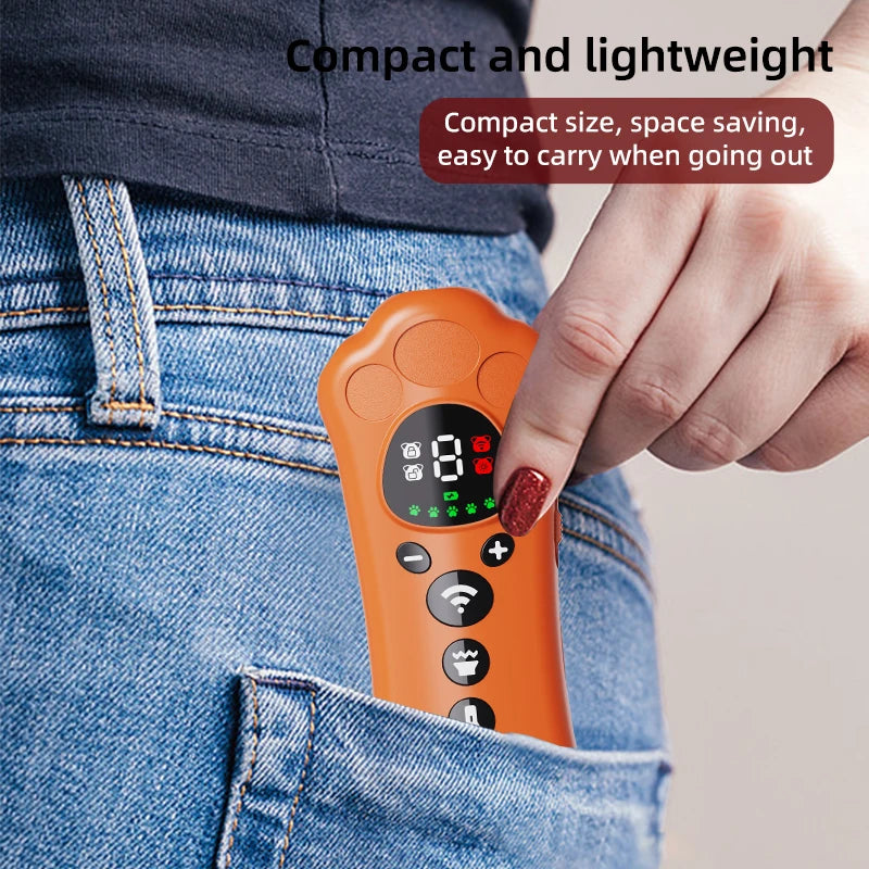Paw-Shaped Ultrasonic Dog Repeller with Adjustable Frequency Levels and LED Flashlight