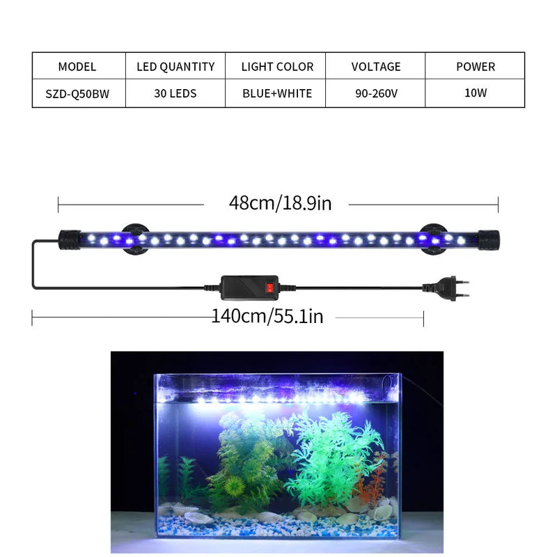 Lampe LED Clip Étanche pour Aquarium