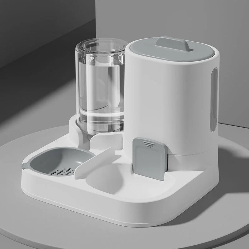 Two-in-One Automatic Pet Feeder and Water Dispenser with Large Capacity