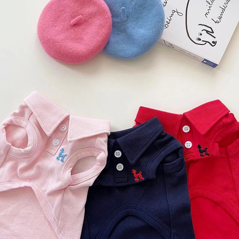Summer Dog Polo Shirt With Stripe Cooling Vest