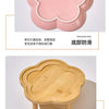 Ceramic Pet Bowl with Wood Stand – Elegant Bow Knot Design