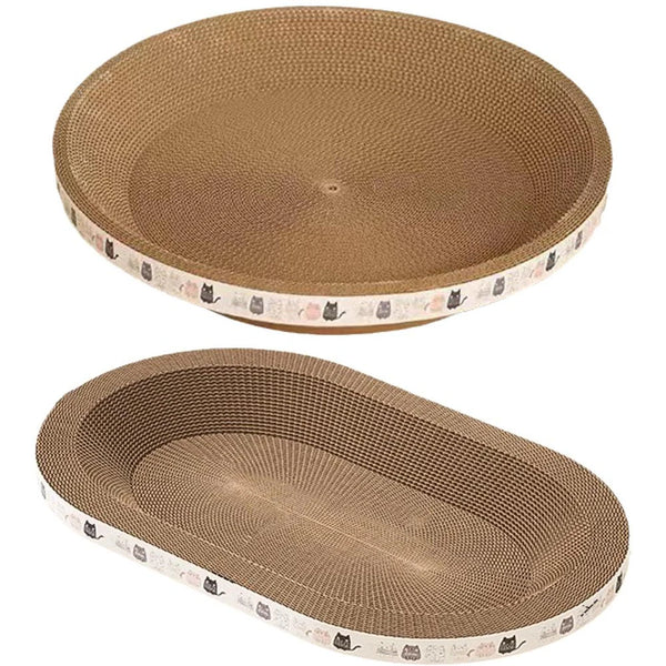 Cat Scratcher Cardboard Scratch Pad - Round or Oval
