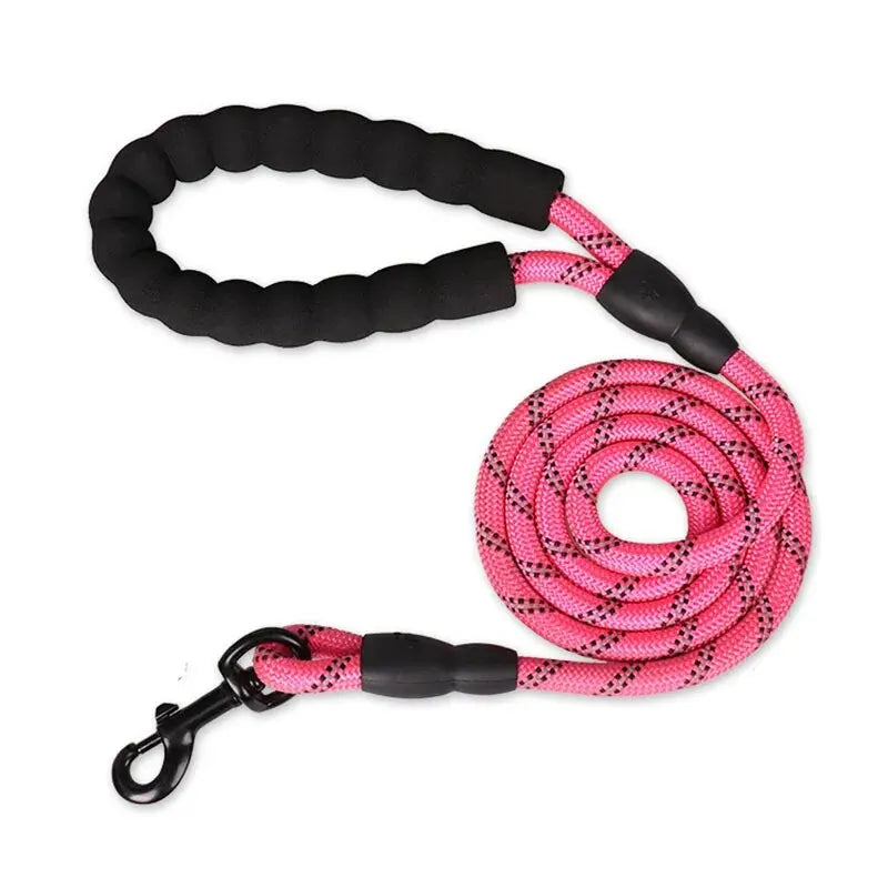 Reflective Dog Leash with Padded Handle - Heavy Duty Double Rope
