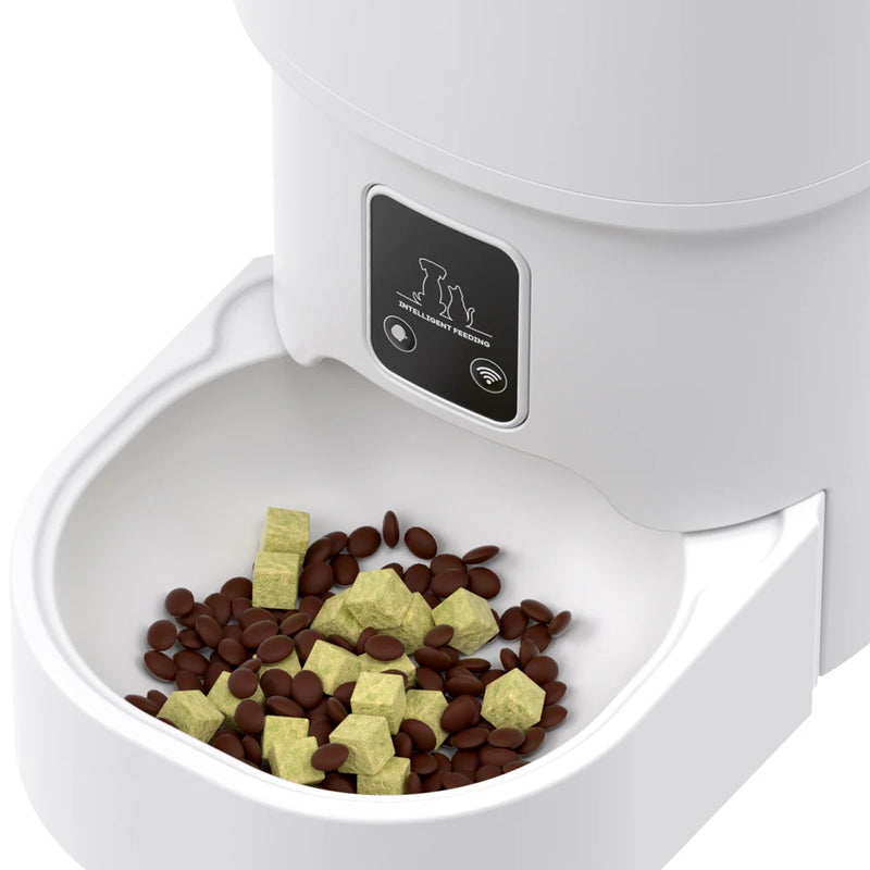 Dispensador automático de comida para mascotas con WiFi y capacidad de 4L