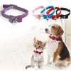 Velvet Bow Tie Pet Collar with Bell for Cats and Small Dogs