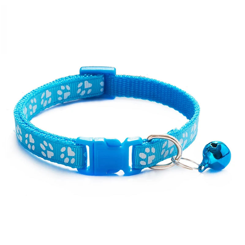 Collier à Cloche Imprimé Coloré pour Chats et Chiens