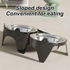 Stainless Steel Anti-Tip Cat & Dog Bowl with Double Compartments