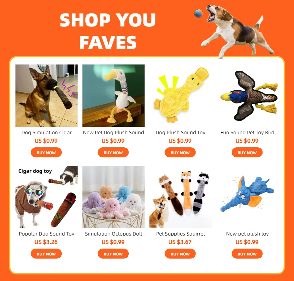 Squeaky Duck Plush Toy for Dogs and Cats