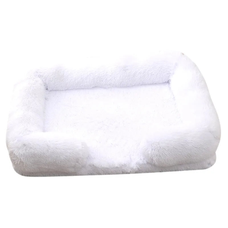 Large Dog Bed with Plush Cover and Removable Pad