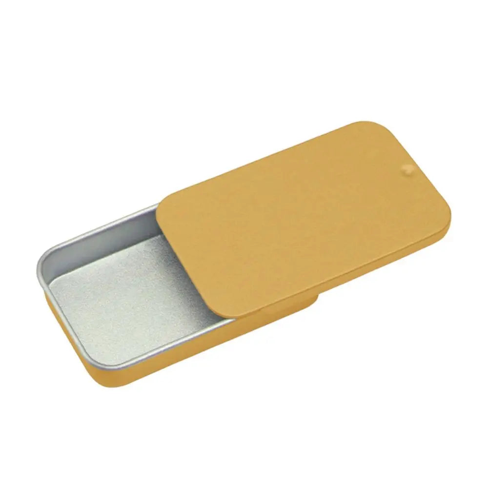 Compact Sliding Tin Box for Pills, Candy, and Small Essentials