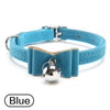 Velvet Bow Tie Pet Collar with Bell for Cats and Small Dogs