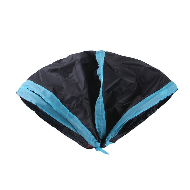 Tunnel pliable pour animaux avec balles suspendues