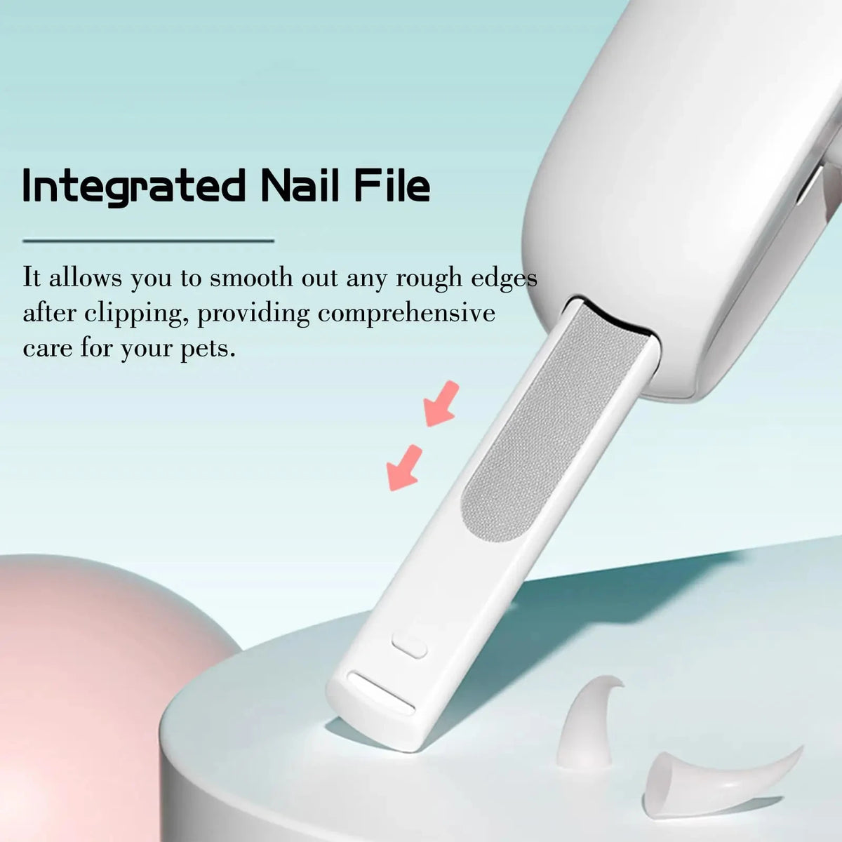 Adjustable Pet Nail Clipper with Anti-Splash Guard and Nail File
