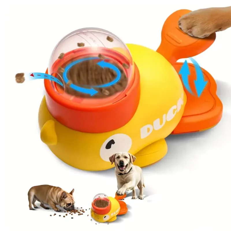Jouet Puzzle Distributeur de Friandises en Forme de Canard pour Chiens et Chats