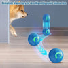 A simulation showing a dog's trajectory to intelligently avoid obstacles using an interactive pet ball.