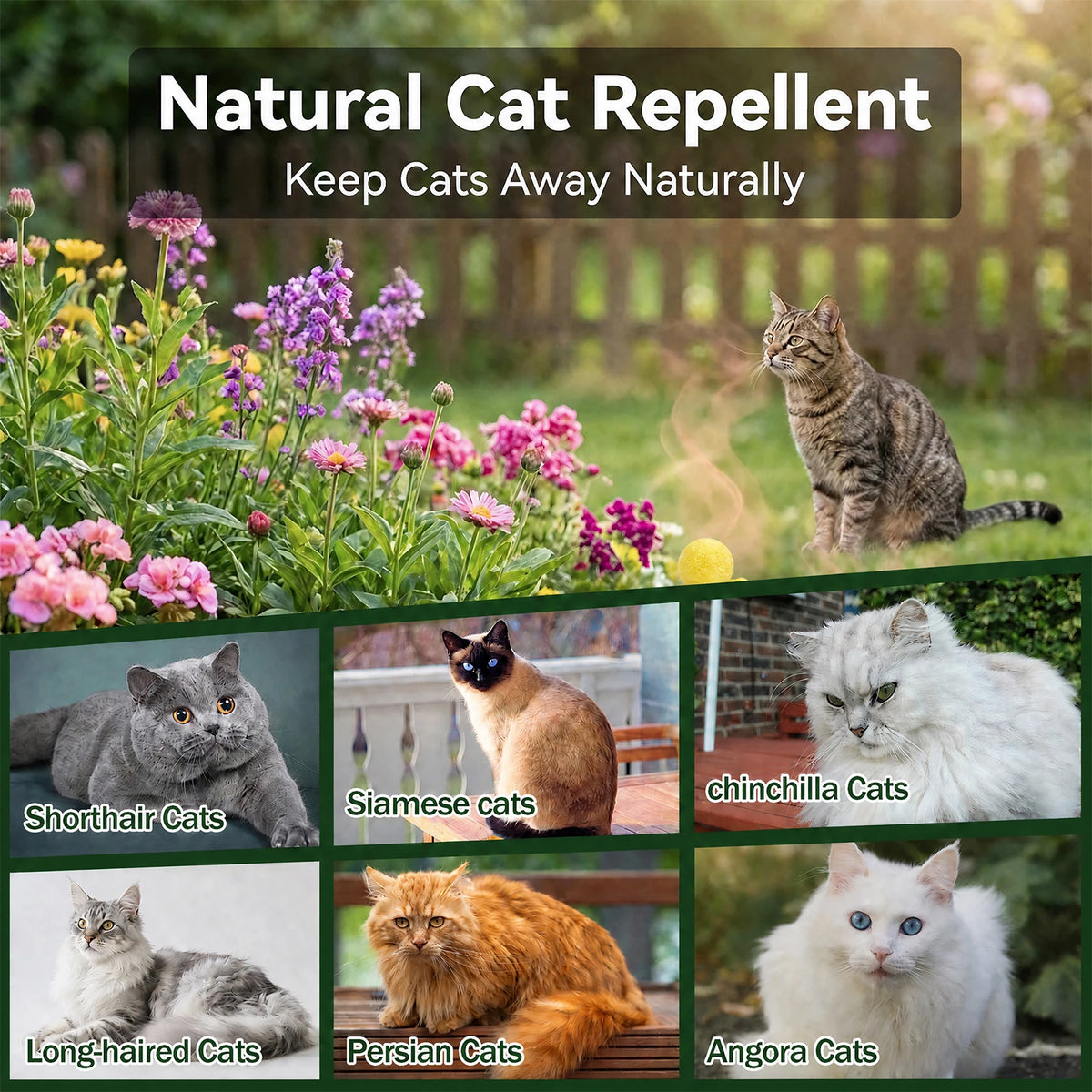 Natural Cat Repellent Balls with Mesh Bags (12 Pack)